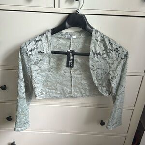 Gray lace cover-up size large new tag never worn